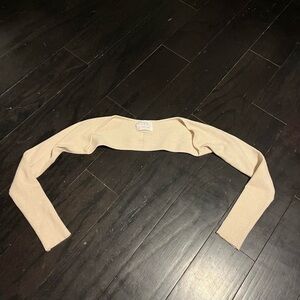 Zara Cropped Bolero Shrug - Cream Long Sleeve